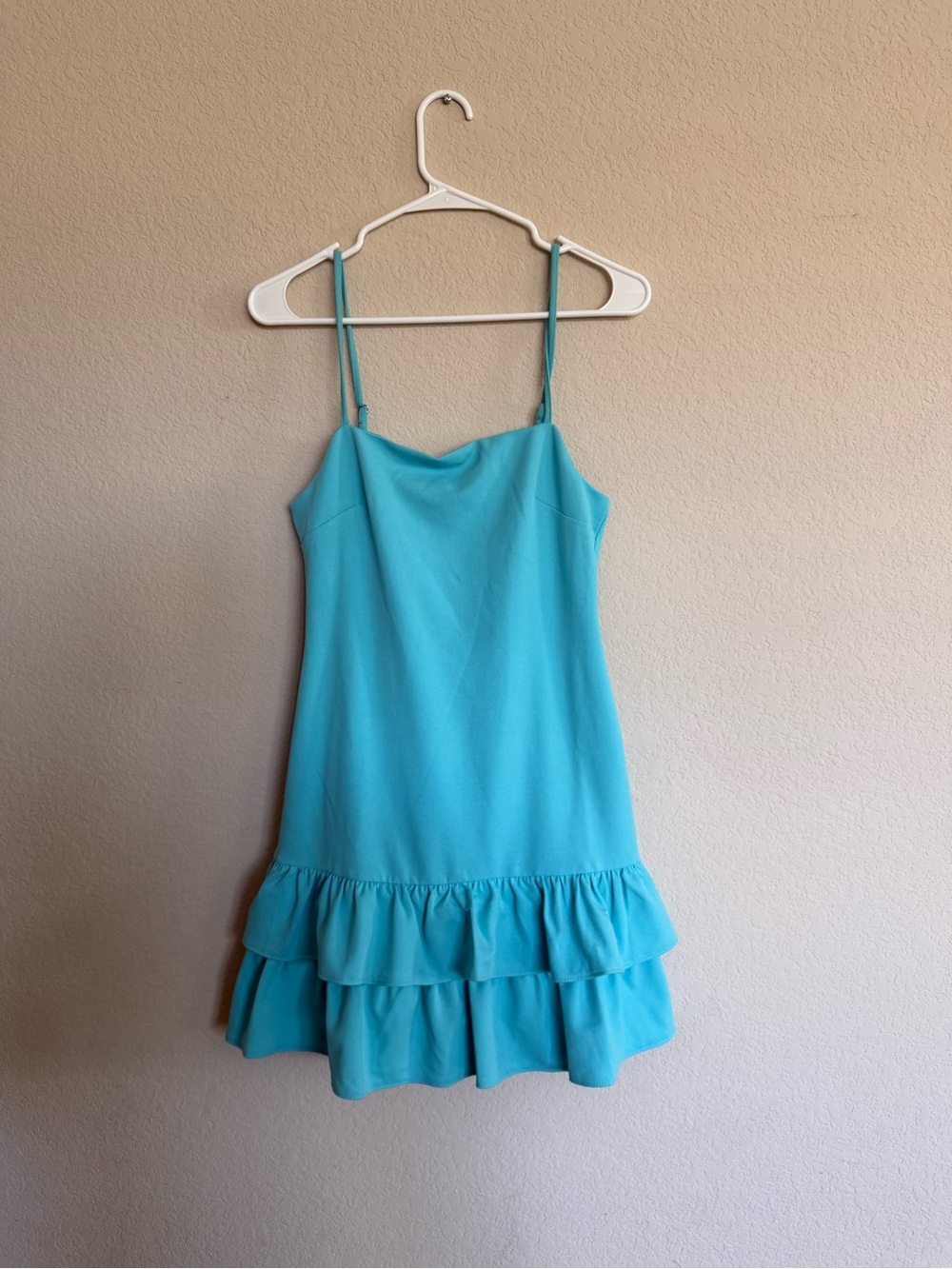 NWT BCBGeneratiom Blue ruffle mini dress